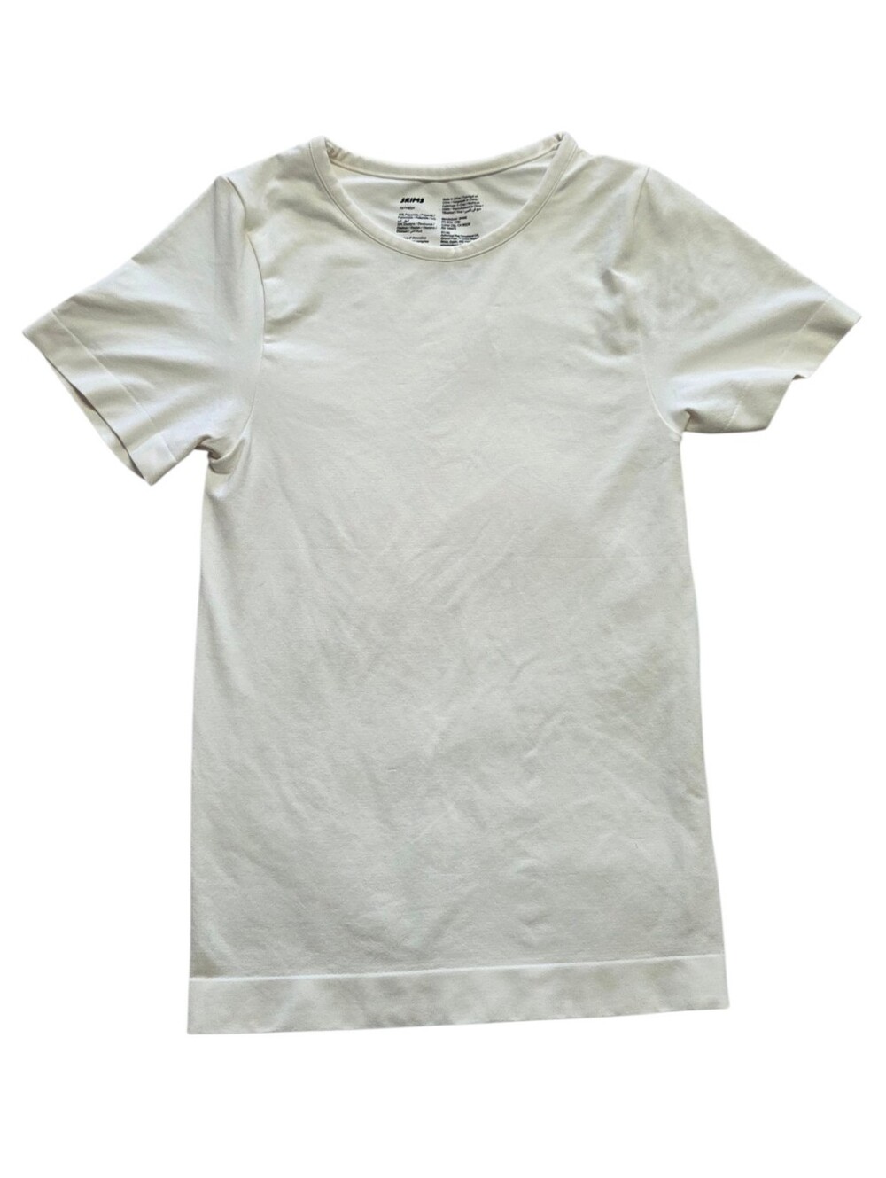 SKIMS Soft Smoothing Seamless TShirt Top Shirt Marble White XSmall NWT